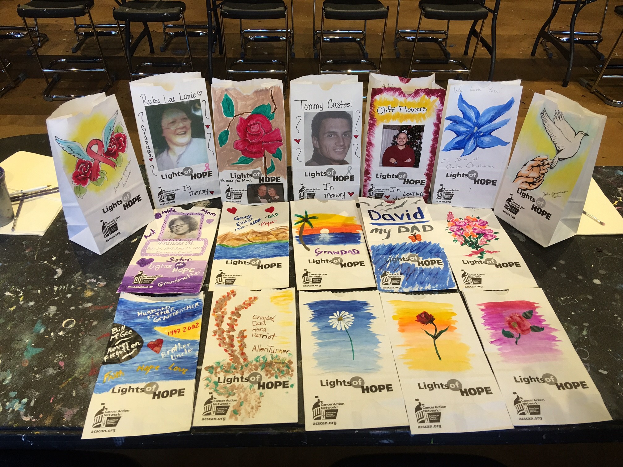 Lights of Hope Luminaire Bag Decorating Event American Cancer Society